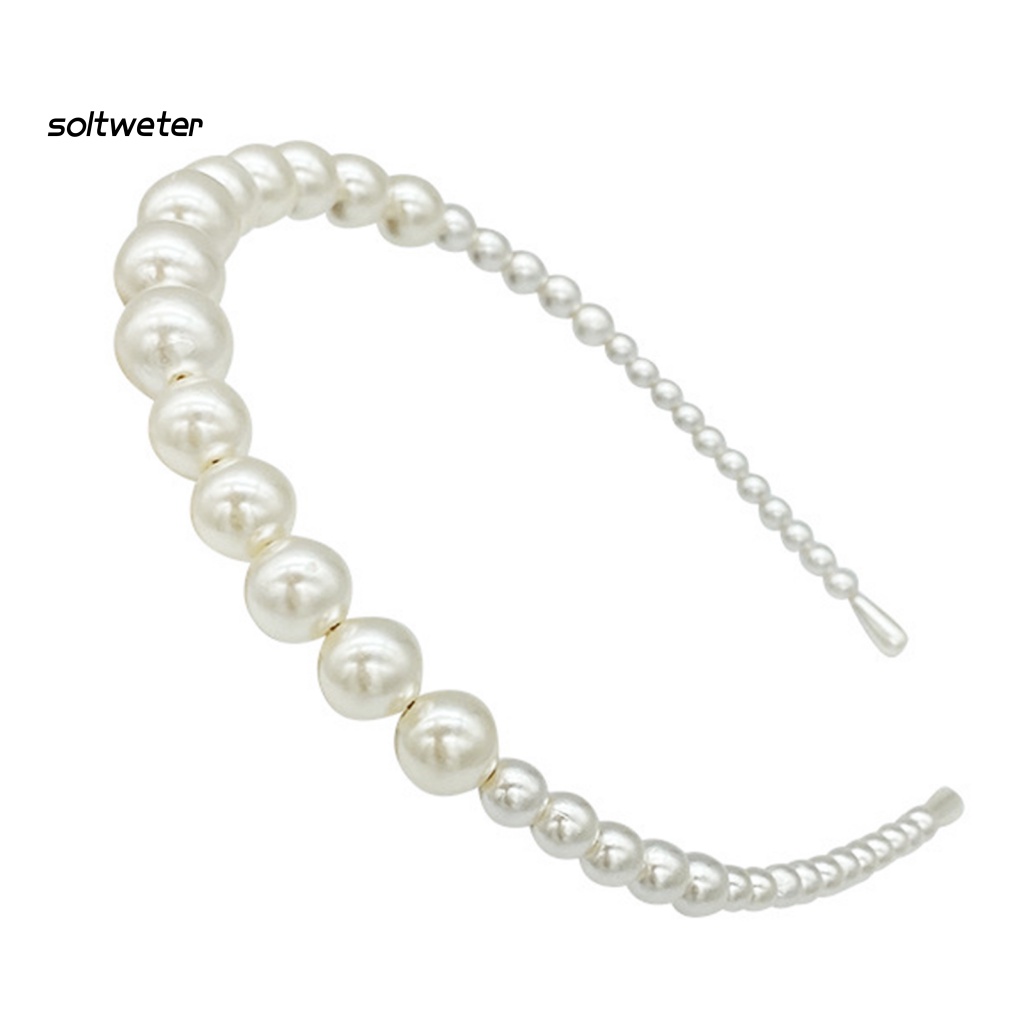 Băng Đô Cài Tóc Chống Trượt Đính Ngọc Trai Giả Thời Trang