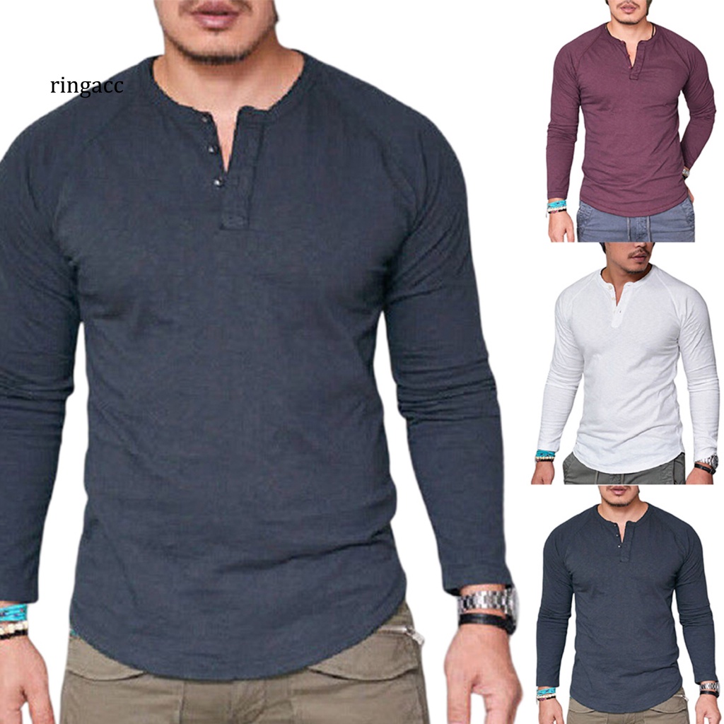 Áo Thun Tay Dài Cổ Tròn Vải Cotton Thoáng Khí Thời Trang Trẻ Trung