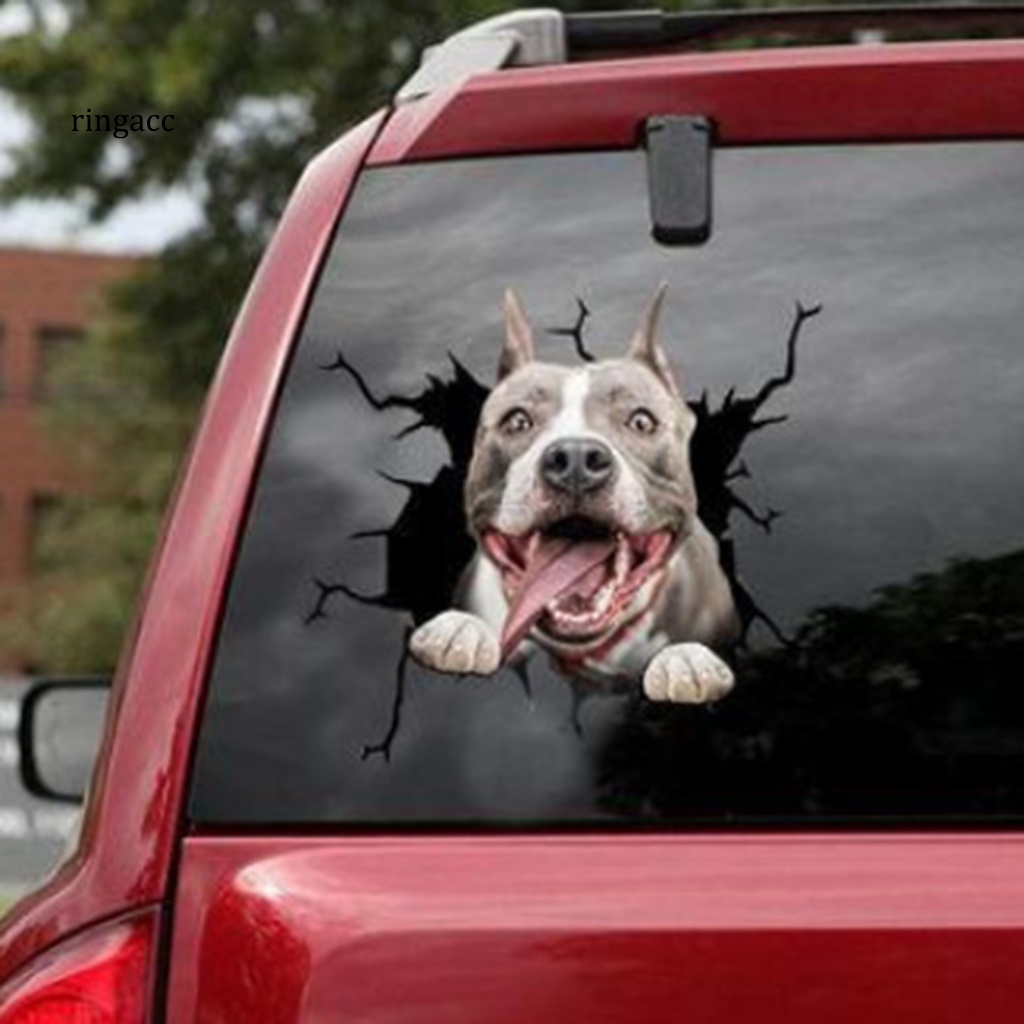 Nhãn Dán Trang Trí Xe Hơi Họa Tiết Vết Nứt 3D Dễ Thương Bắt Mắt