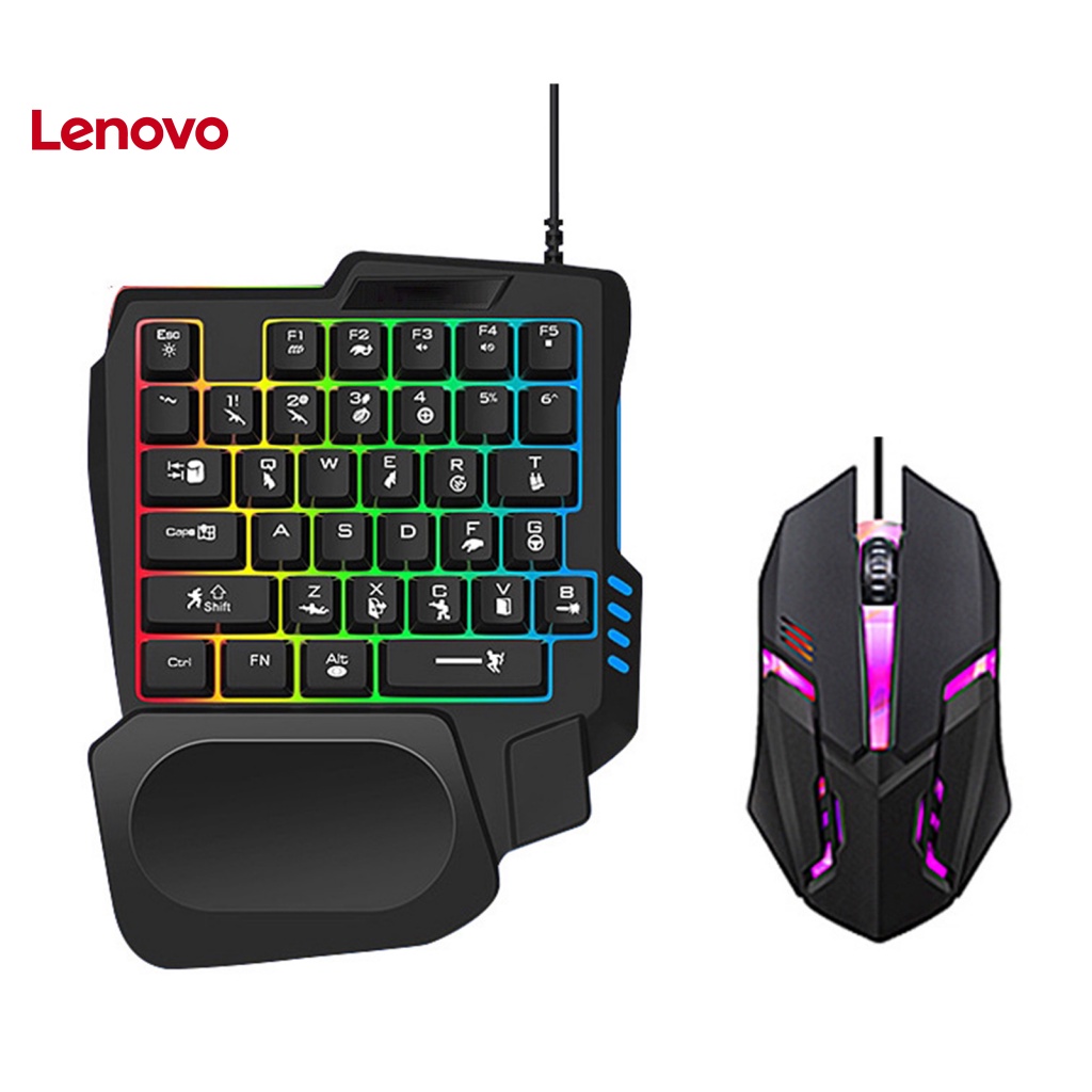 1 Bộ Bàn Phím Và Chuột 35 Phím RGB Giao Diện USB Thiết Kế Nhỏ Gọn Tiện Dụng