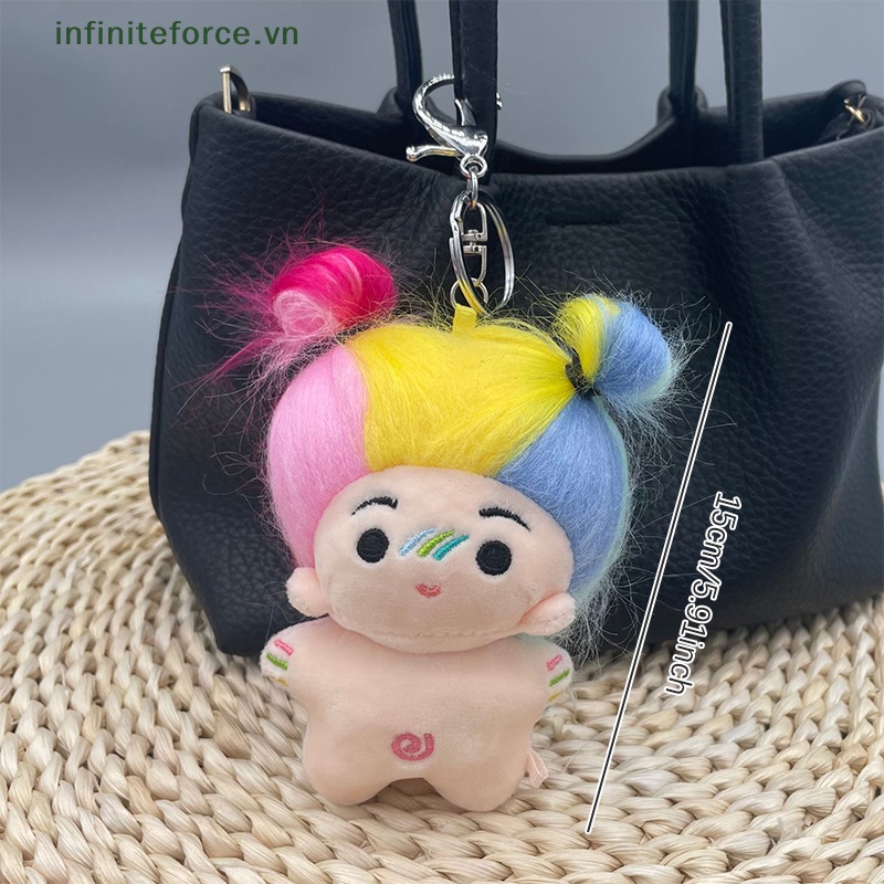 Búp Bê Nhồi Bông 15cm Treo Ba Lô / Móc Khóa Hình Nhân Vật Anime Dễ Thương