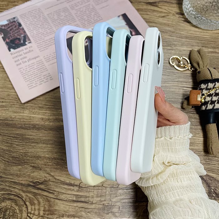 Ốp Điện Thoại Silicone Mềm Màu Trơn Chống Sốc Cho iPhone 14 13 12 11 Pro Max Plus X XR XS Max