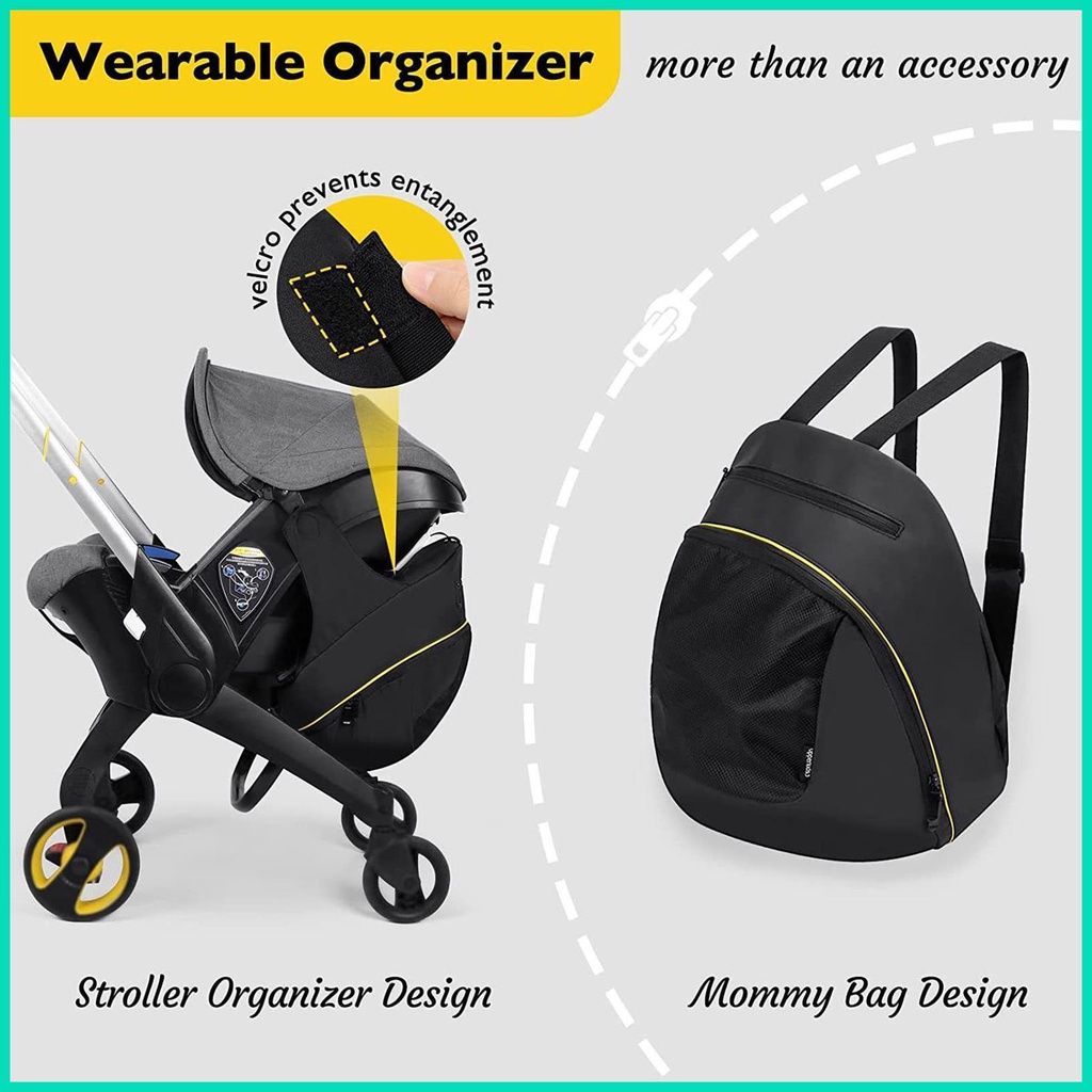 Túi Đựng Tã Lót 4 Trong 1 Chống Thấm Nước Tiện Dụng Cho Xe Đẩy Em Bé