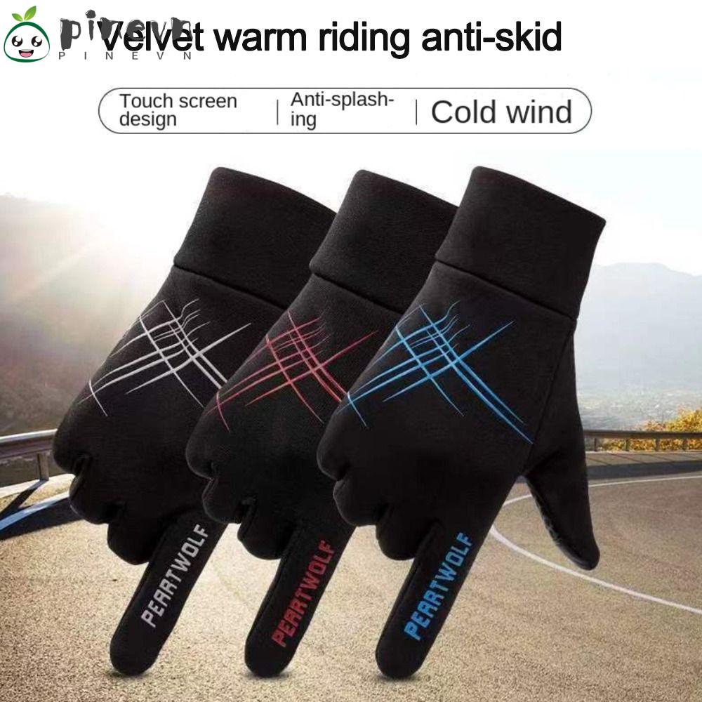 PINEVN Găng Tay Thể Thao Nam Phủ Lông Giữ Ấm Thời Trang Thu Đông
