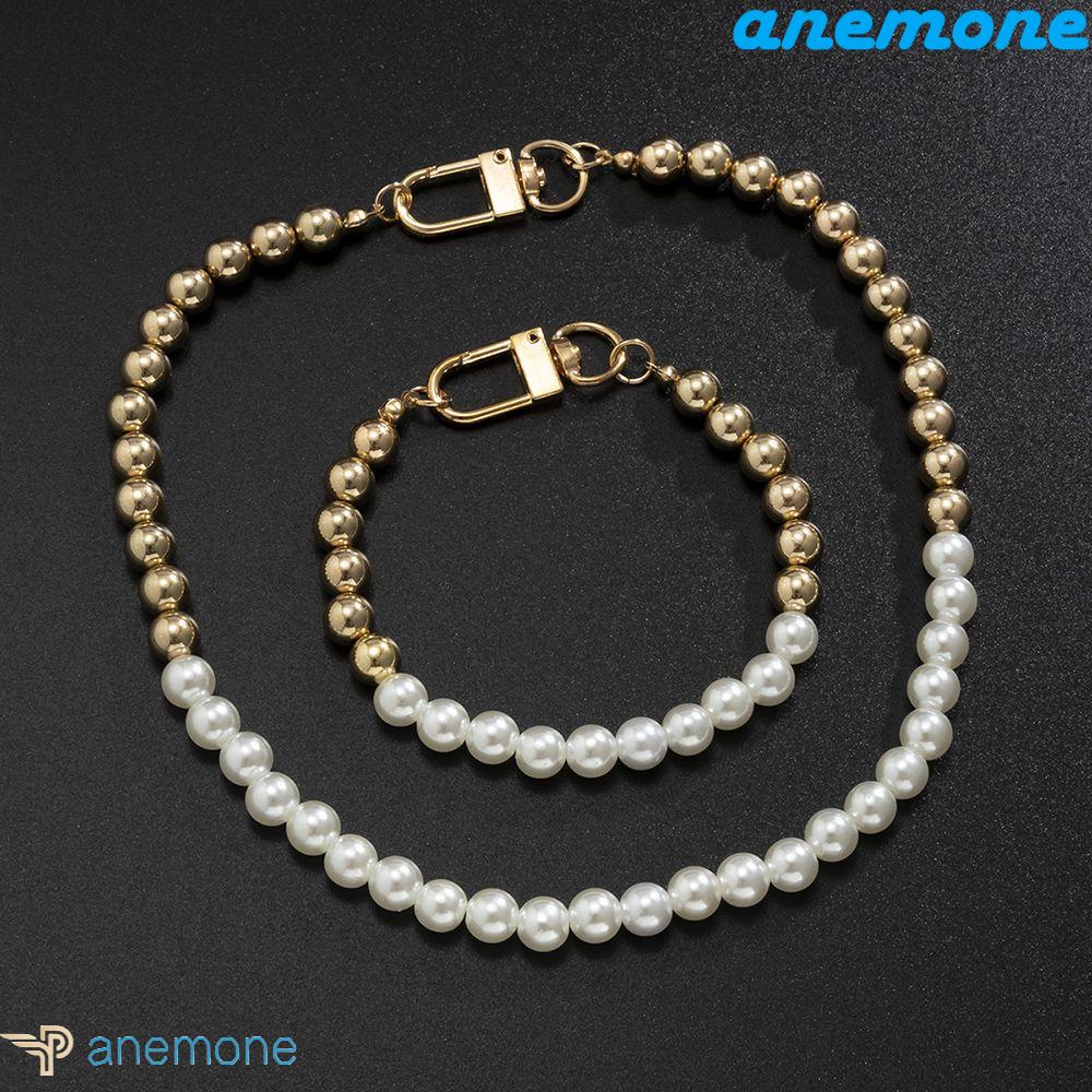 ANEMONE Bộ Vòng Tay + Vòng cổ Thiết Kế Sáng Tạo Phong Cách Hip Hop Cá Tính Cho Nam Và Nữ