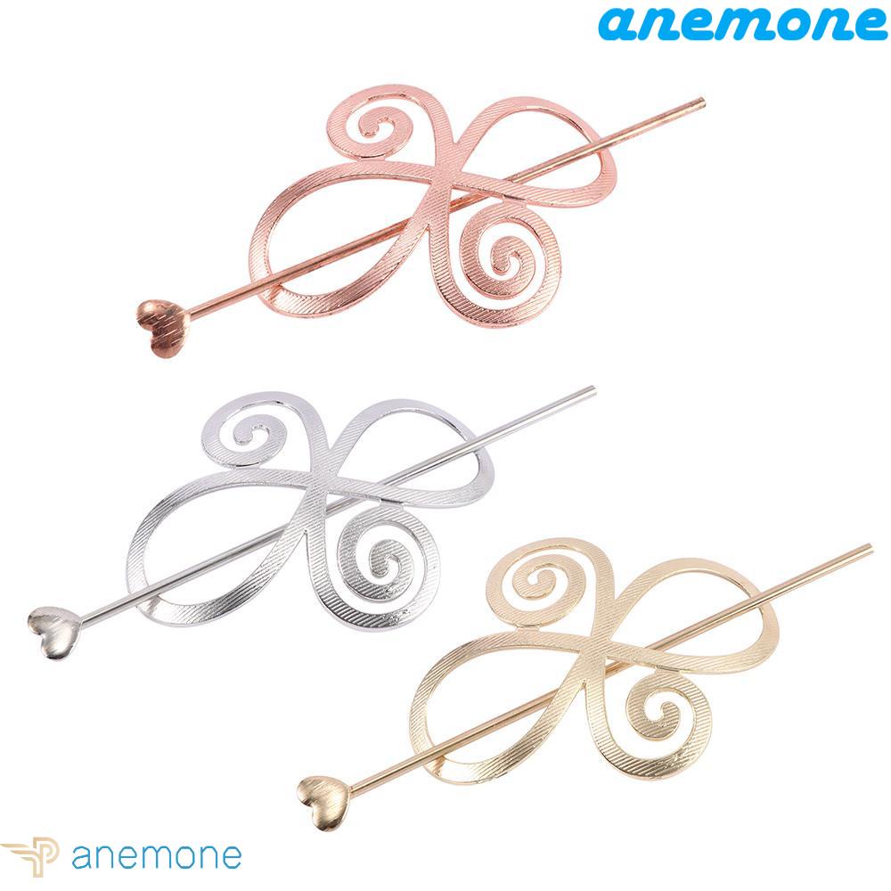 ANEMONE Trâm Cài Tóc Đính Đá Phong Cách Retro Cho Nữ