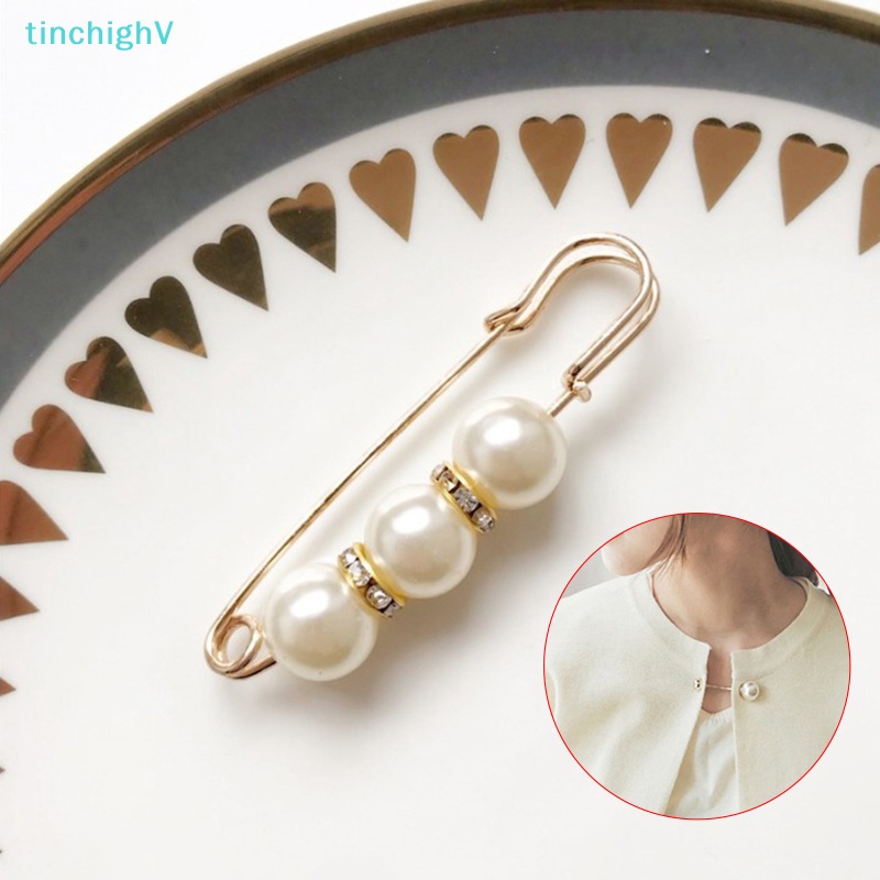 [TinchighV] Trâm Cài Áo Đính Kim Cương Giả &amp; Ngọc Trai DIY Thời Trang