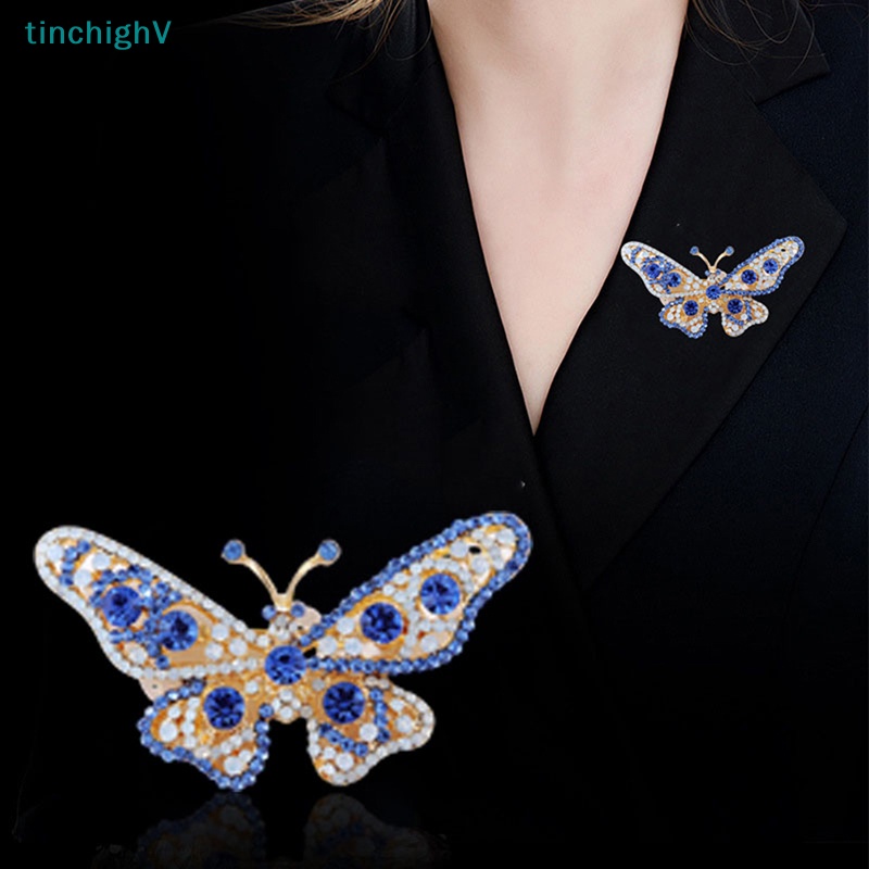 Ghim Cài Áo Hình Bướm Đính Đá Thời Trang Dành Cho Nam Và Nữ