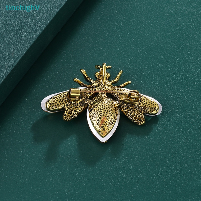 Ghim Cài Áo Hợp Kim Hình Chú Ong Đính Đá Pha Lê Dễ Thương