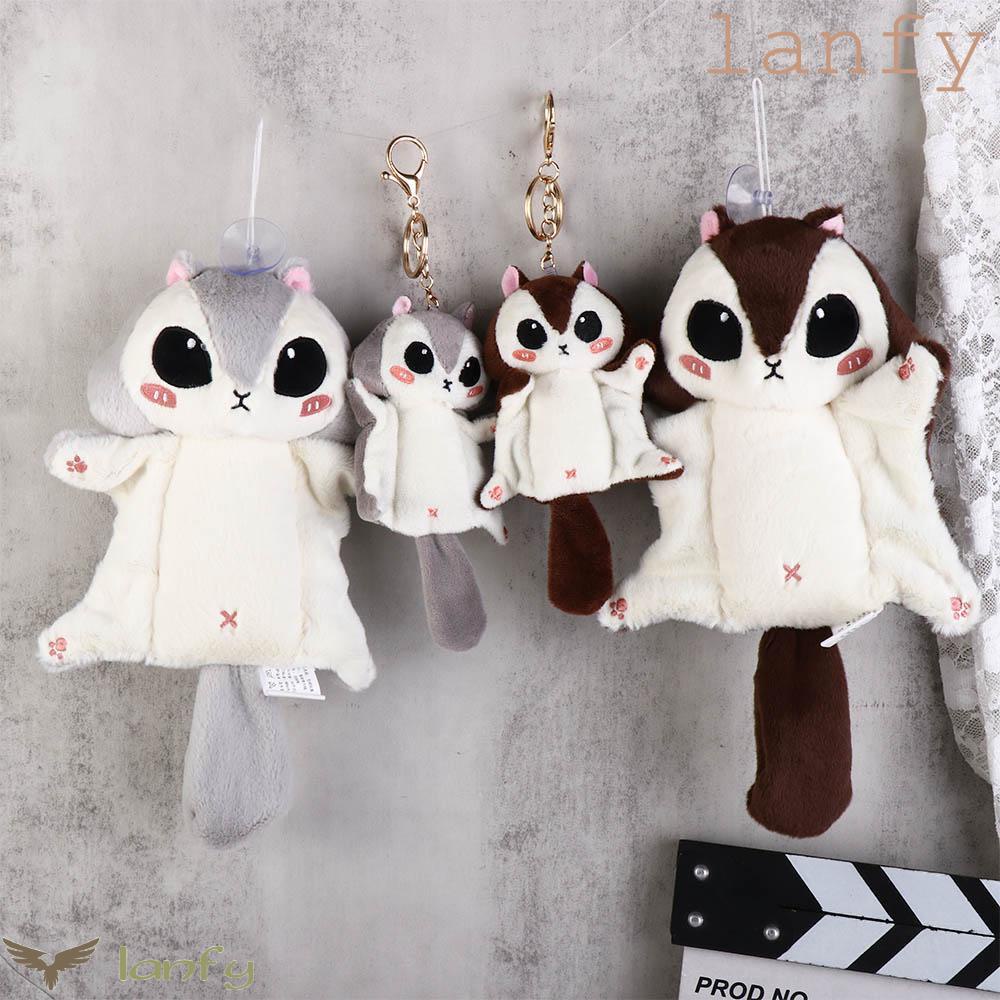 LANFY Móc Khóa Hình Sóc Nhồi Bông Dễ Thương