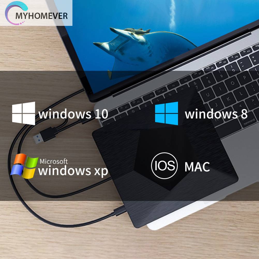 Ổ Đĩa CD-ROM Usb 3.0 Cho Windows XP / 7 / 8 / 10