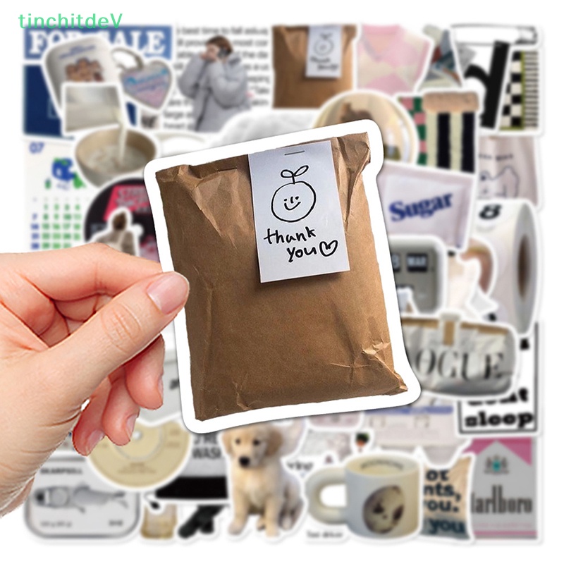 Bộ 57 Miếng Dán Họa Tiết Hoạt Hình Graffiti Kiểu Hàn Quốc Đơn Giản
