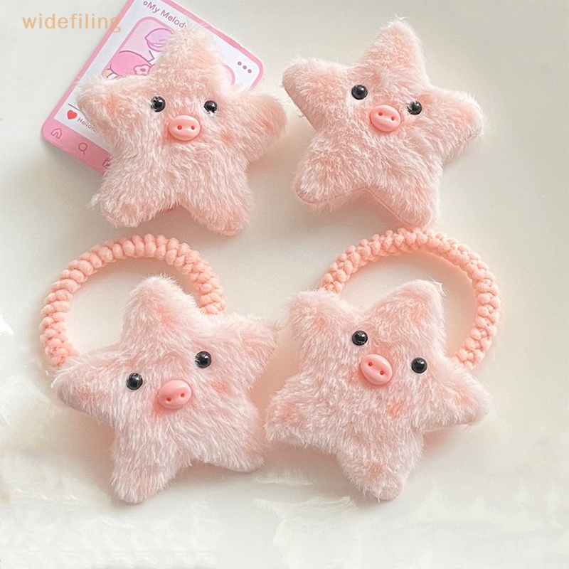 Kẹp Tóc Hình Ngôi Sao Phủ Lông Xù Xinh Xắn Cho Bé Gái