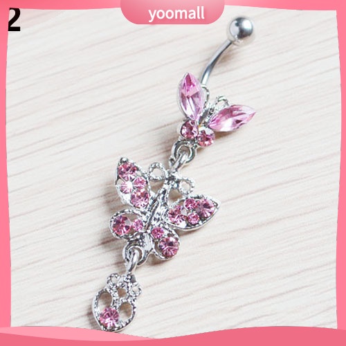 Khuyên Rốn Hình Bướm Đính Đá Thời Trang