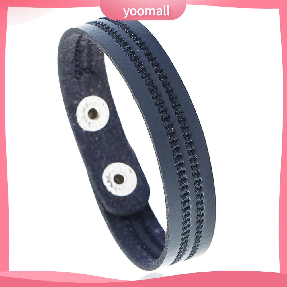 Vòng Tay Giả Da Thêu Họa Tiết Phong Cách Vintage Cho Nam Nữ