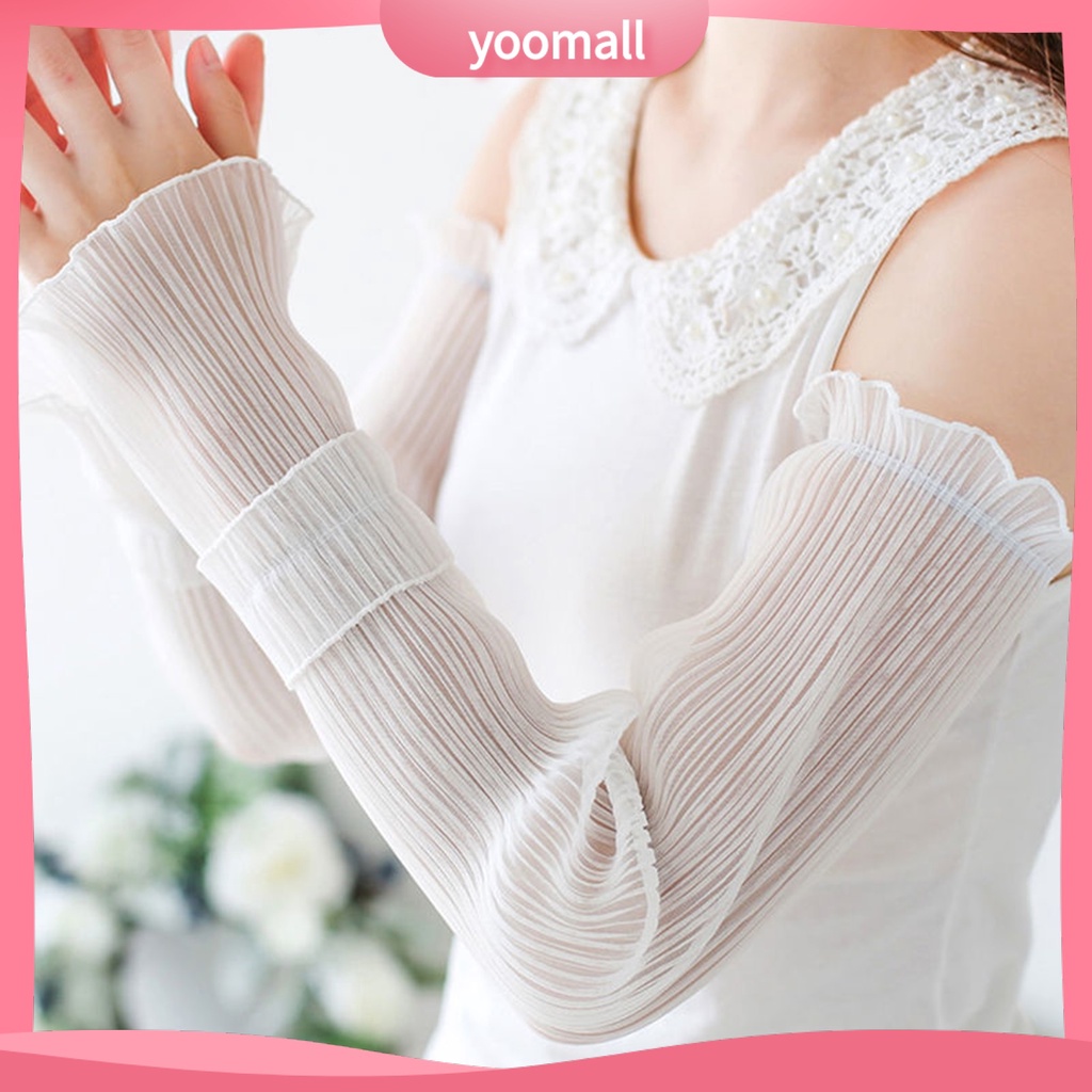 1 Đôi Găng Tay Chống Tia UV Màu Sắc Đơn Giản Thấm Hút Mồ Hôi Dành Cho Đạp Xe