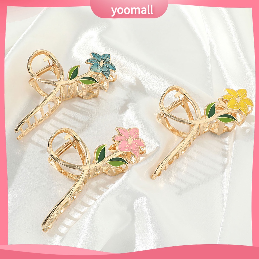 Kẹp Tóc Càng Cua Dạng Lò Xo Rỗng Bằng Hợp Kim Chống Rơi Tạo Kiểu Tóc Cho Nữ