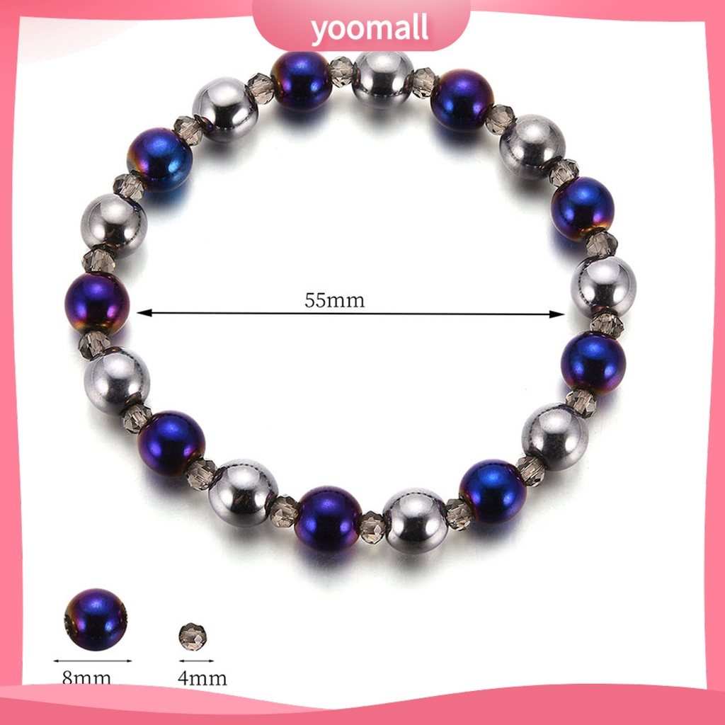 Vòng Tay Chuỗi Hạt Đá Hematite Thay Đổi Màu Sắc Dành Cho Nam Và Nữ