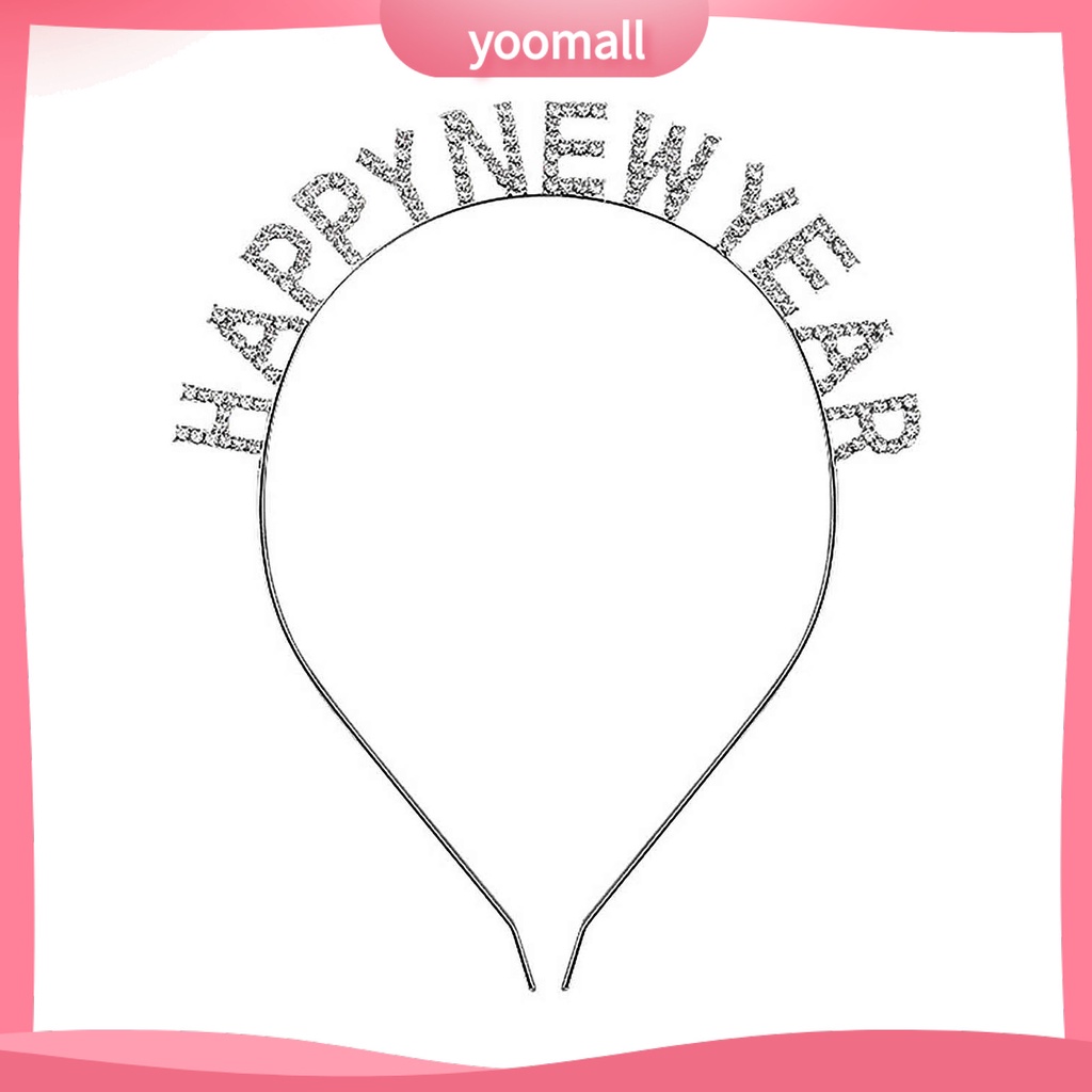 Băng Đô Cài Tóc Co Giãn Chống Trượt Đính Đá Lấp Lánh Dành Cho Nữ