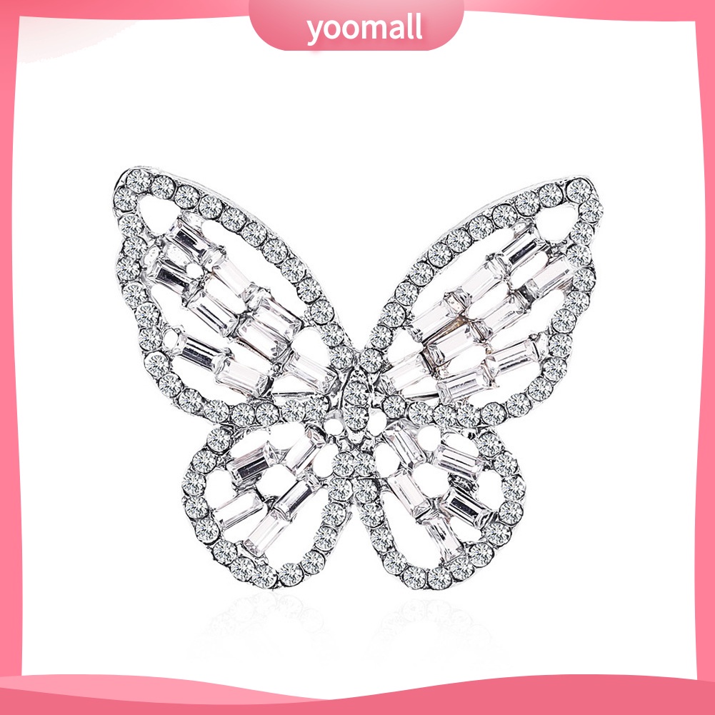 Nhẫn Mở Hình Bướm Đính Đá Zircon Sang Trọng Cho Nữ