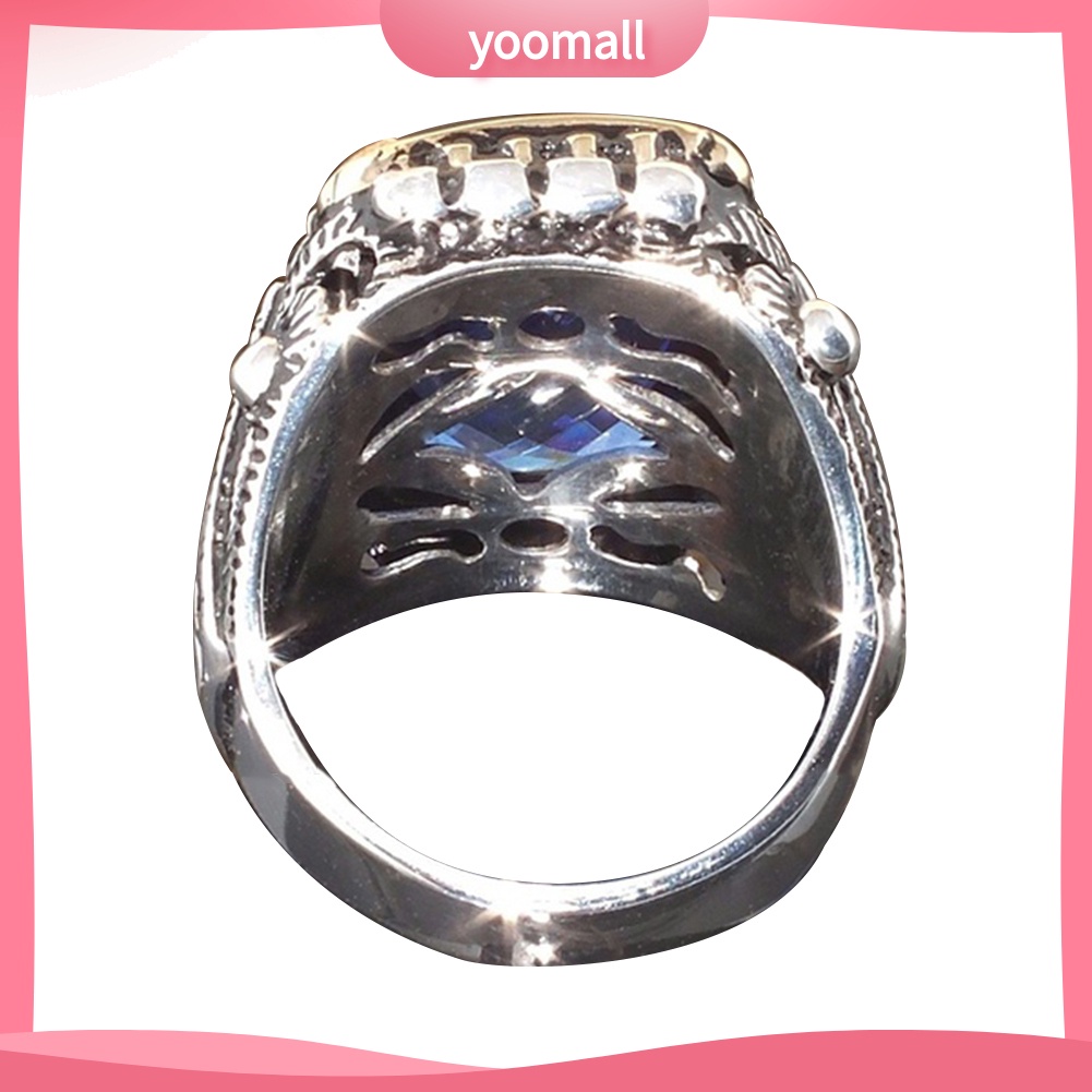 Nhẫn Mặt Vuông Đính Đá Zircon Sang Trọng Cho Nam