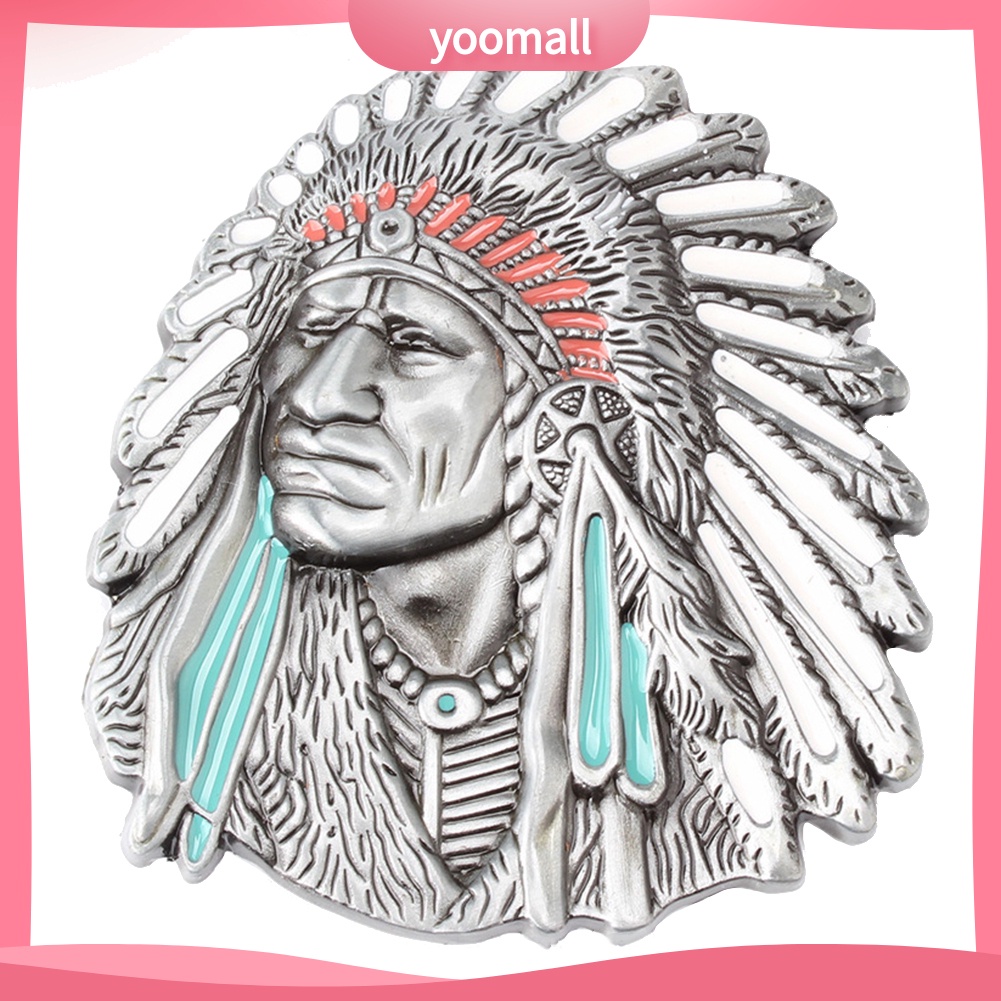 [YM] Huy Hiệu Cài Thắt Lưng Bằng Hợp Kim Hình Lông Vũ Thổ Dân Mỹ Sáng Tạo Kiểu