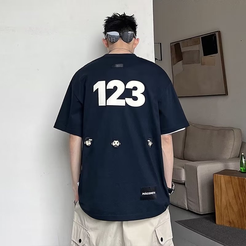 Áo Thun Tay Ngắn Dáng Rộng In Họa Tiết Độc Đáo Thời Trang Mùa Hè Cho Nam