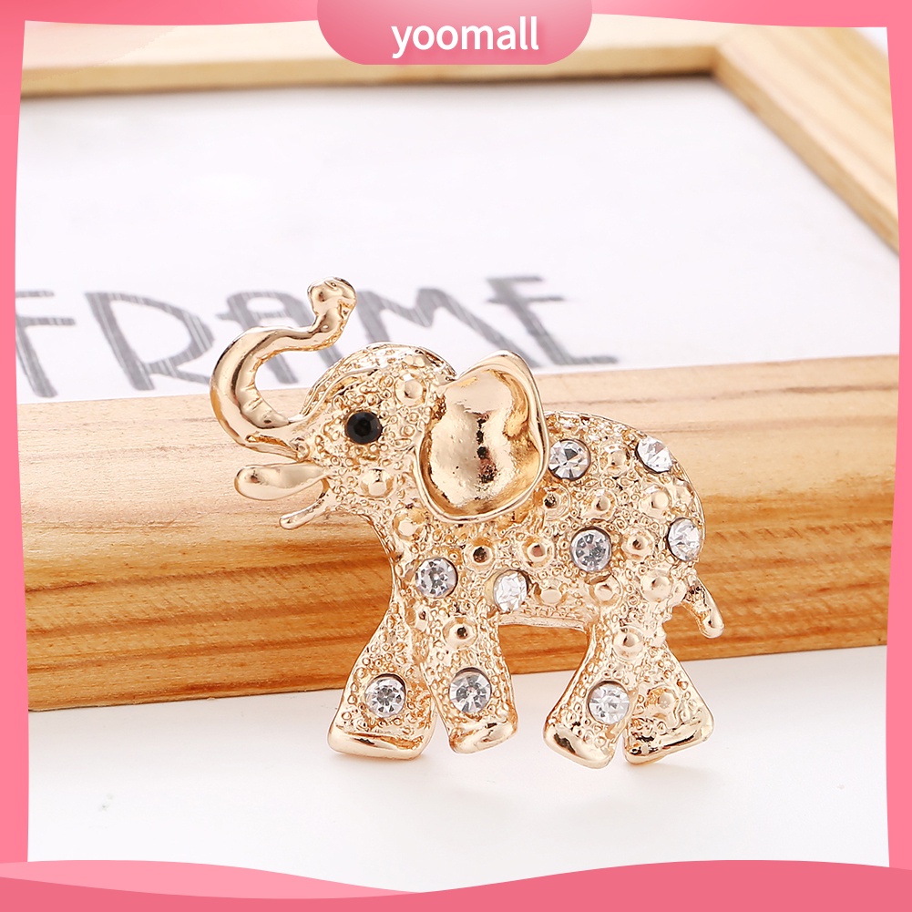 Ghim Cài Áo Hình Voi Đính Đá Dễ Thương