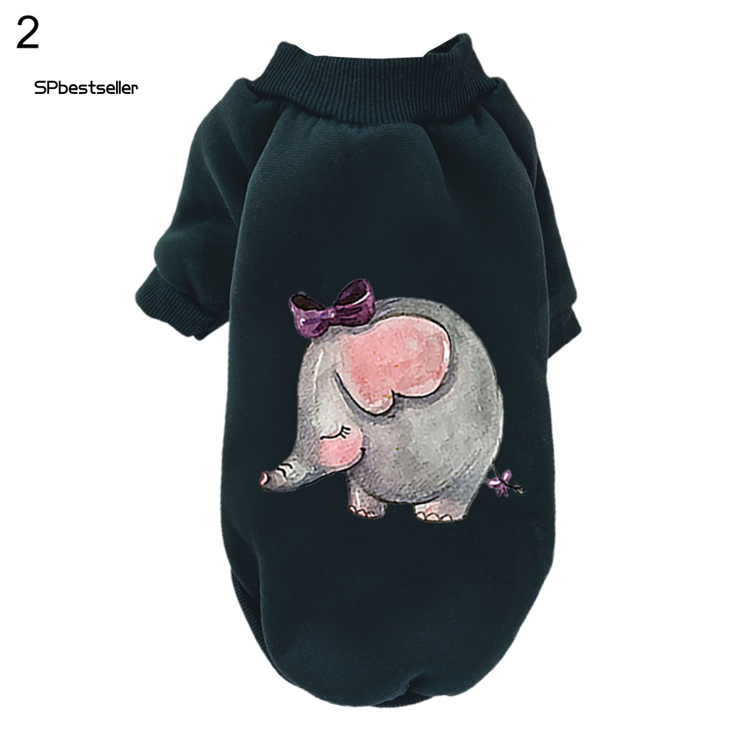 Áo Sweater Mùa Đông In Họa Tiết Hươu Hoạt Hình Cho Thú Cưng