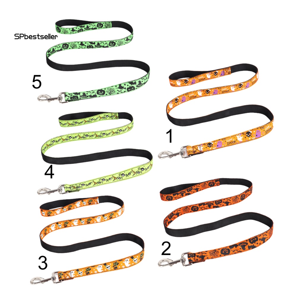 Dây Dắt Thú Cưng Đi Dạo Chống Rách Hình Bí Ngô Halloween Nhiều Màu Sắc