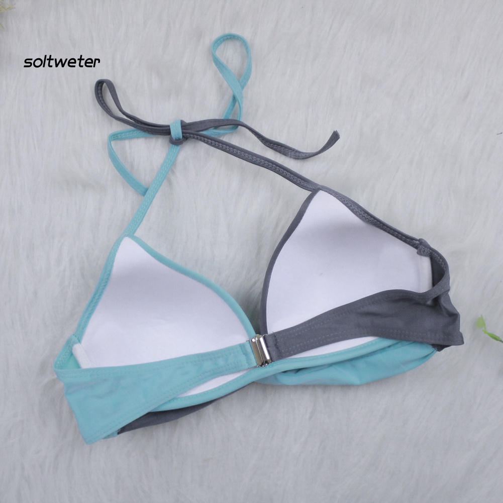 Bộ Đồ Bơi Bikini Có Đệm Ngực In Họa Tiết Lá Màu Sắc Cho Nữ