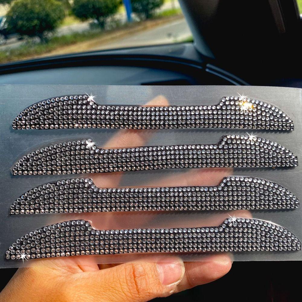 Bộ 4 Dải Dán Viền Cửa Xe Hơi Chống Va Chạm Chống Trầy Xước Màu Sáng Bóng