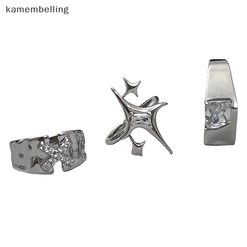 Nhẫn Cặp Đính Đá Pha Lê Sáng Bóng Thời Trang Cho Nữ