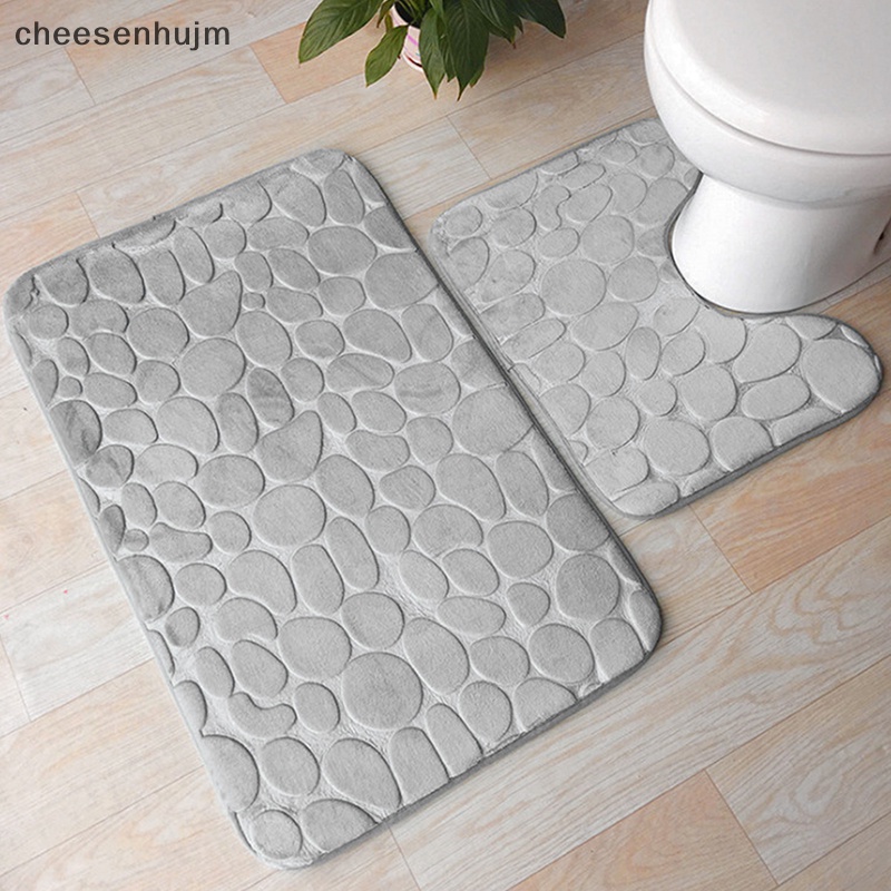 Bộ 3 Thảm Lót Sàn Nhà Tắm Mềm Mại Chống Trượt Thấm Hút Tốt