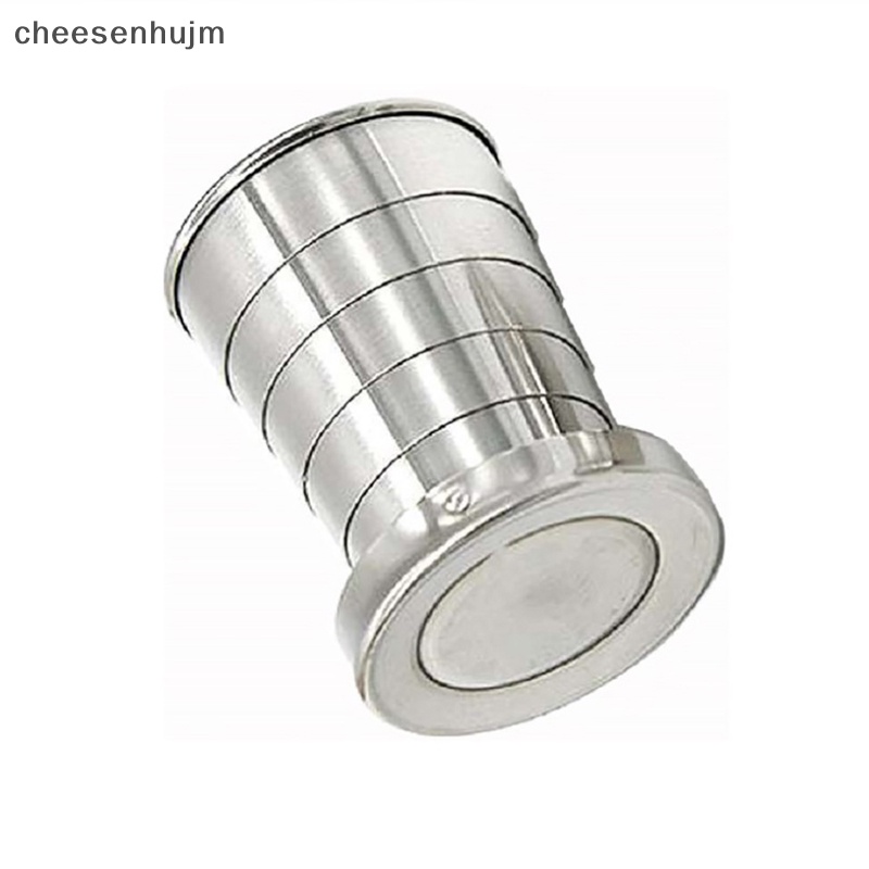 Cốc Đựng Nước Bằng Thép Không Gỉ Có Thể Gấp Gọn Kèm Móc Khóa Tiện Dụng