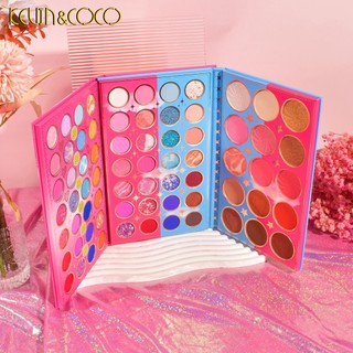 Bảng phấn mắt kevin & coco 56 màu lấp lánh thiết kế trái tim dễ thương