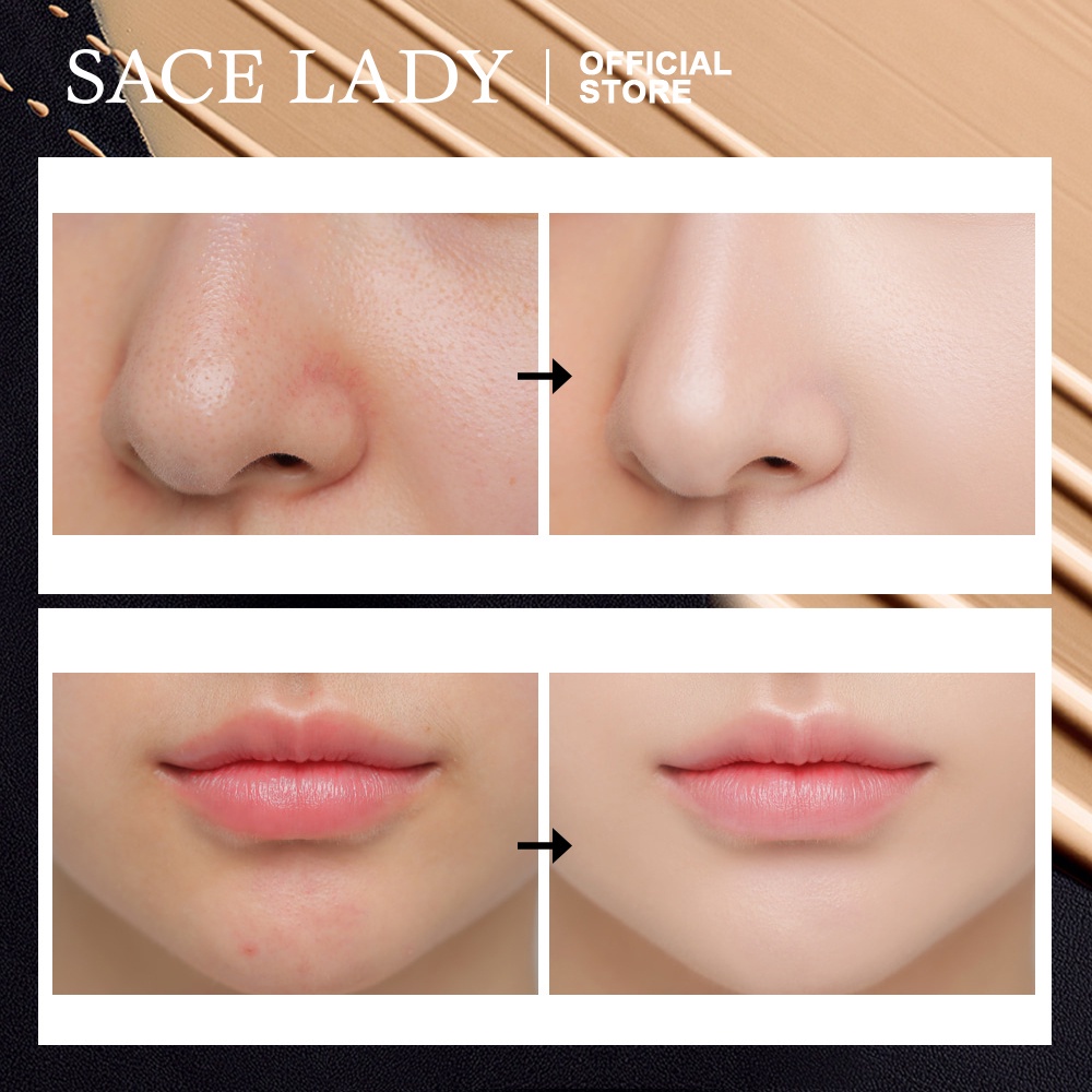 Sace Lady Full Cover Liquid Concealer Waterproof Matte Face Corrector Mỹ phẩm trang điểm metro
