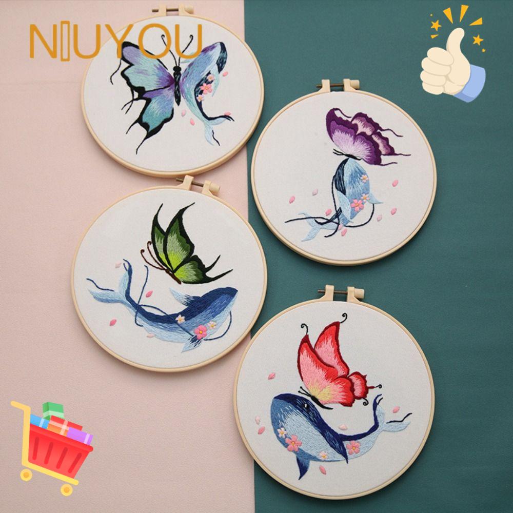 NIUYOU Bộ Dụng Cụ Kim Thêu Tranh Chữ Thập Thủ Công DIY Trang Trí Nhà Ở