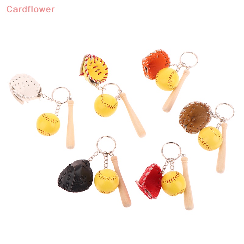 Móc Khóa Da PU Hình Găng Tay Bóng Chày 3D Nhiều Màu Mới