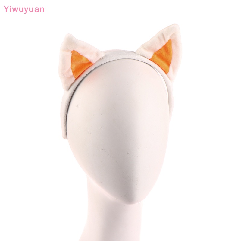 < Yiwuyuan > Băng Đô Tai Mèo Nhồi Bông Mềm Mại Sáng Tạo Hóa Trang Hoạt Hình