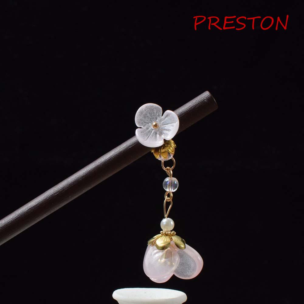 PRESTON Trâm Cài Tóc Đính Hoa Tua Rua Phong Cách Cổ Điển Cho Nữ