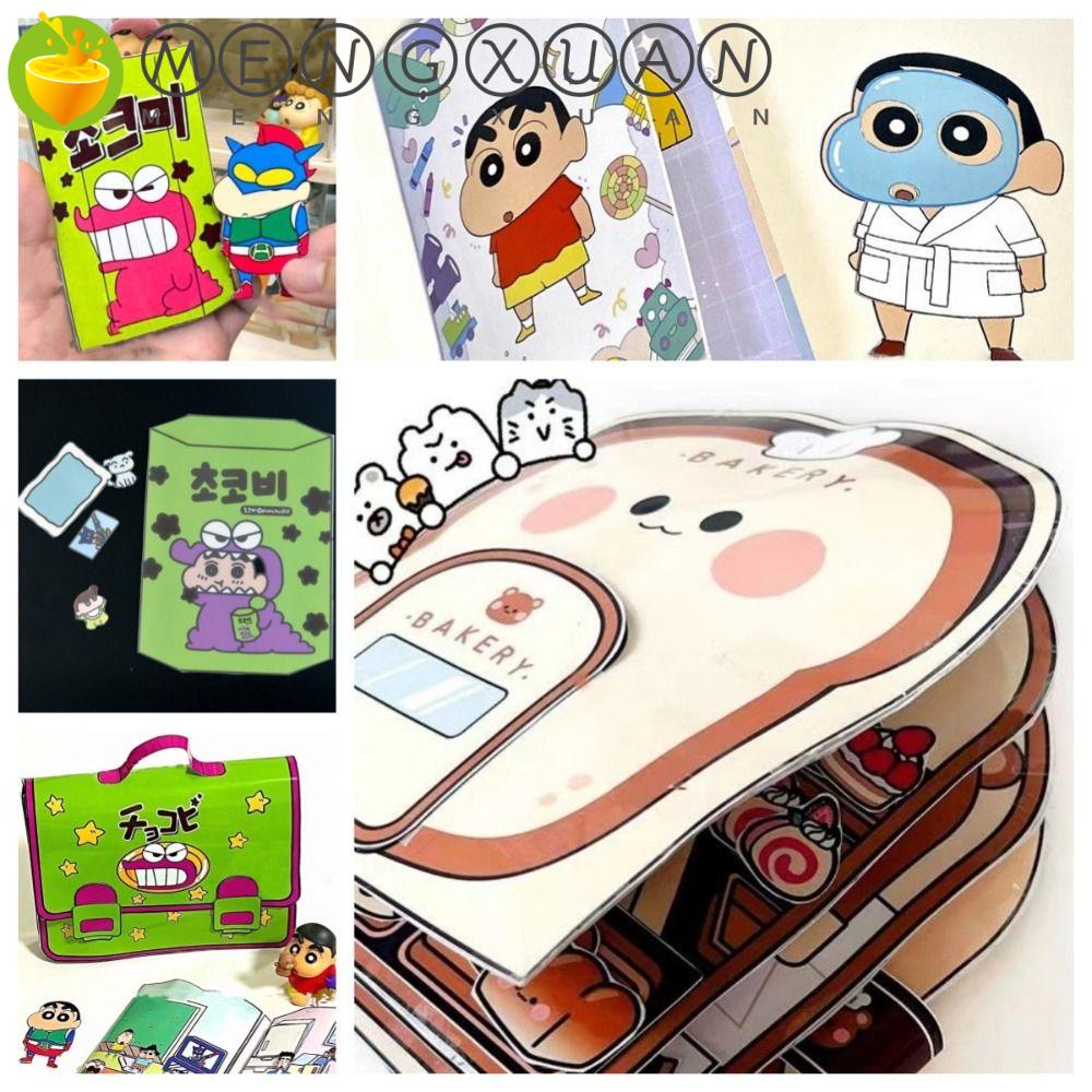 Sách Giấy Dán Thủ Công 3D Hình Shin Chan Xinh Xắn Cho Bé