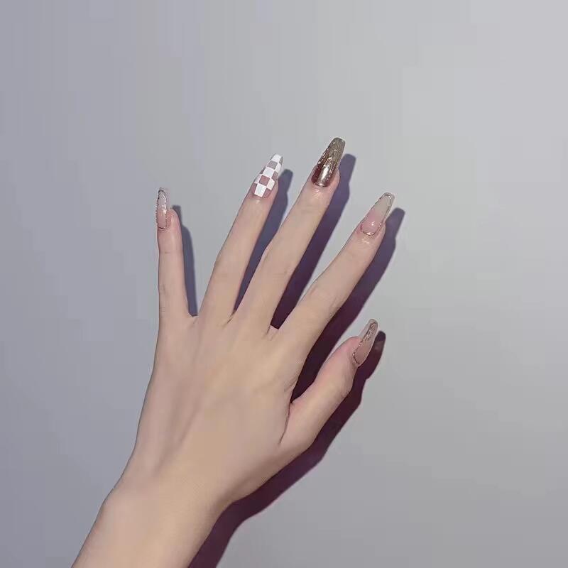 [HANDMADE] Móng Tay Giả Màu Sắc Ấm Áp Có Thể Tái Sử Dụng Và Tháo Rời