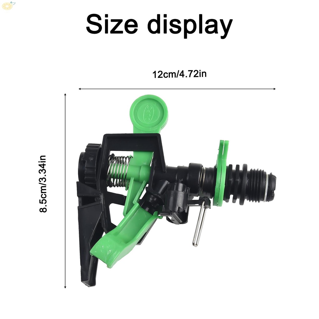 【VARSTR】Sprinklers 4pcs For Garden Hoses Impact Sprinklers Heads 1/2 Inch Plastic