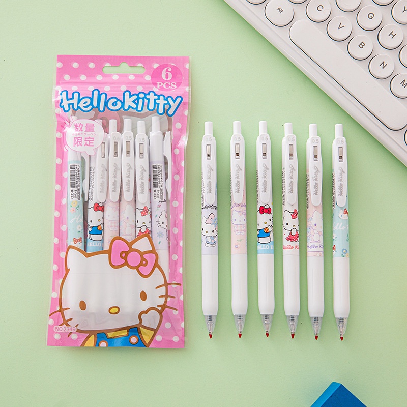 Bút gel bấm phim hoạt hình hello kitty học sinh dễ thương bút cọ ưa nhìn