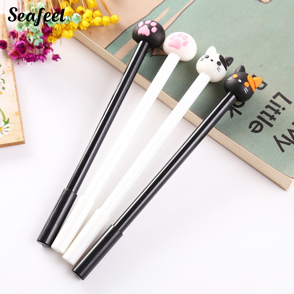 Bộ 2 Bút Mực Gel Hình Dấu Chân Mèo Dễ Thương