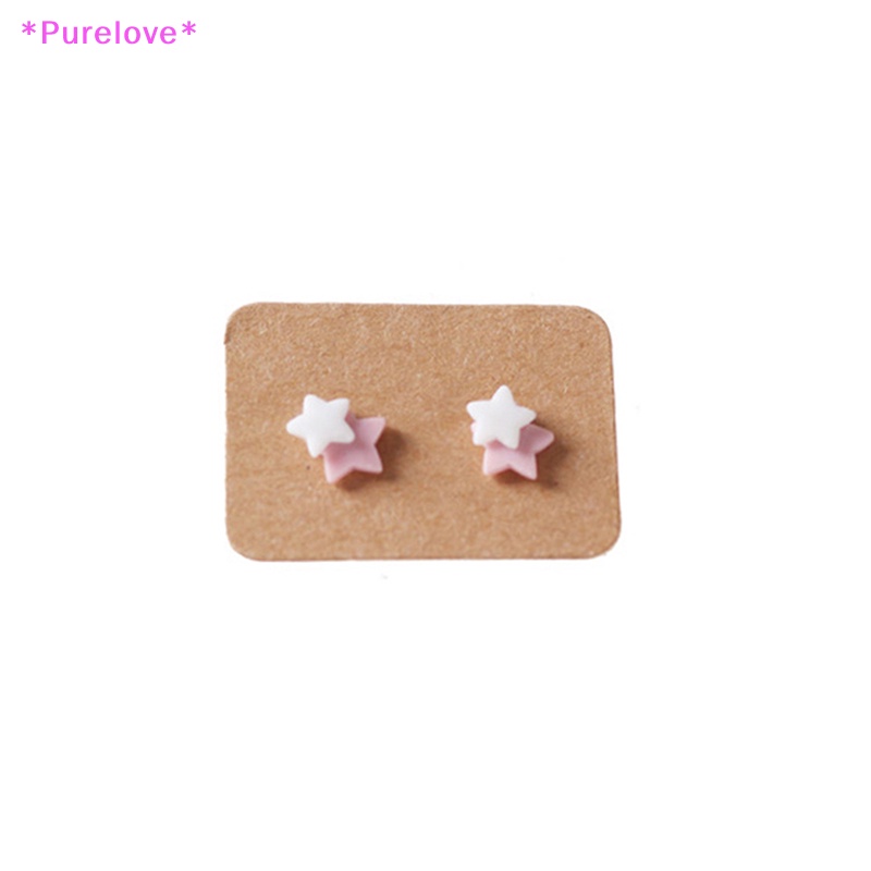 1 Đôi Bông Tai Hình Hoa Hướng Dương / Ngôi Sao / Trái Tim Bằng Sứ Nhiều Màu Thời Trang Cho Nữ Mới