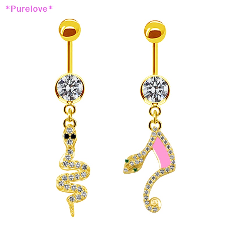 Khuyên Rốn Hình Rắn Bằng Thép Không Gỉ Cá Tính Thời Trang Mới