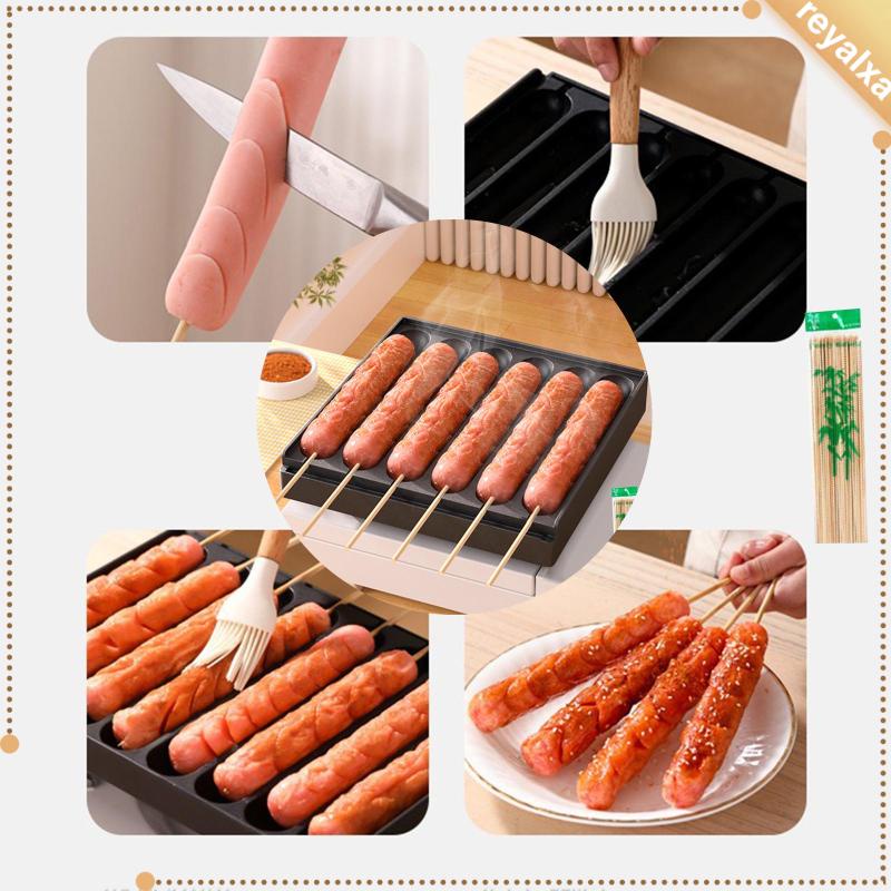 Khuôn Làm Xúc Xích 6 Lỗ Bằng Nhôm Chống Dính DIY