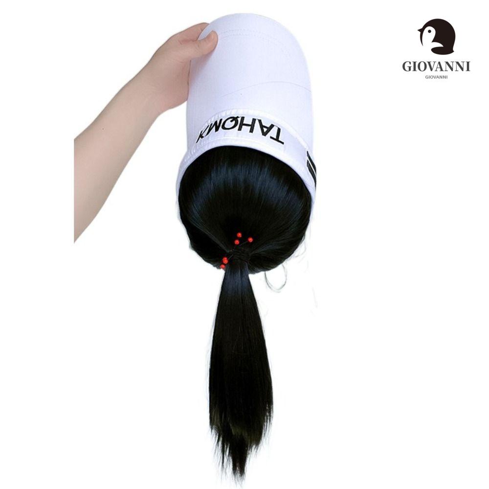 Tóc Giả Ngắn Thẳng Tự Nhiên Màu Trắng Có Thể Điều Chỉnh Thời Trang Mùa Hè Cho Nữ